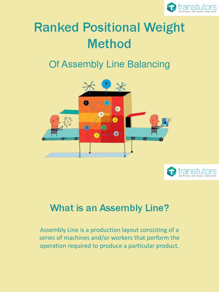 Ranked Positional Weight Method of Assembly Line Balancing PDF