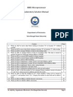 8085 Microprocessor Laboratory Solution Manual: Department of Electronics West Bengal State University