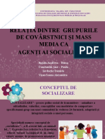 Relația Dintre Grupurile de Covârstnici Și Mass Media Ca Agenți Ai Socializării