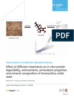Effect of Different Treatments On in Vitro Protein Digestibility of Amaranthus Viridis Seed