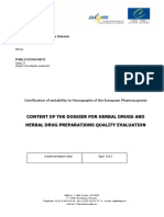 Cep Content of The Dossier For Herbal Drugs Herbal