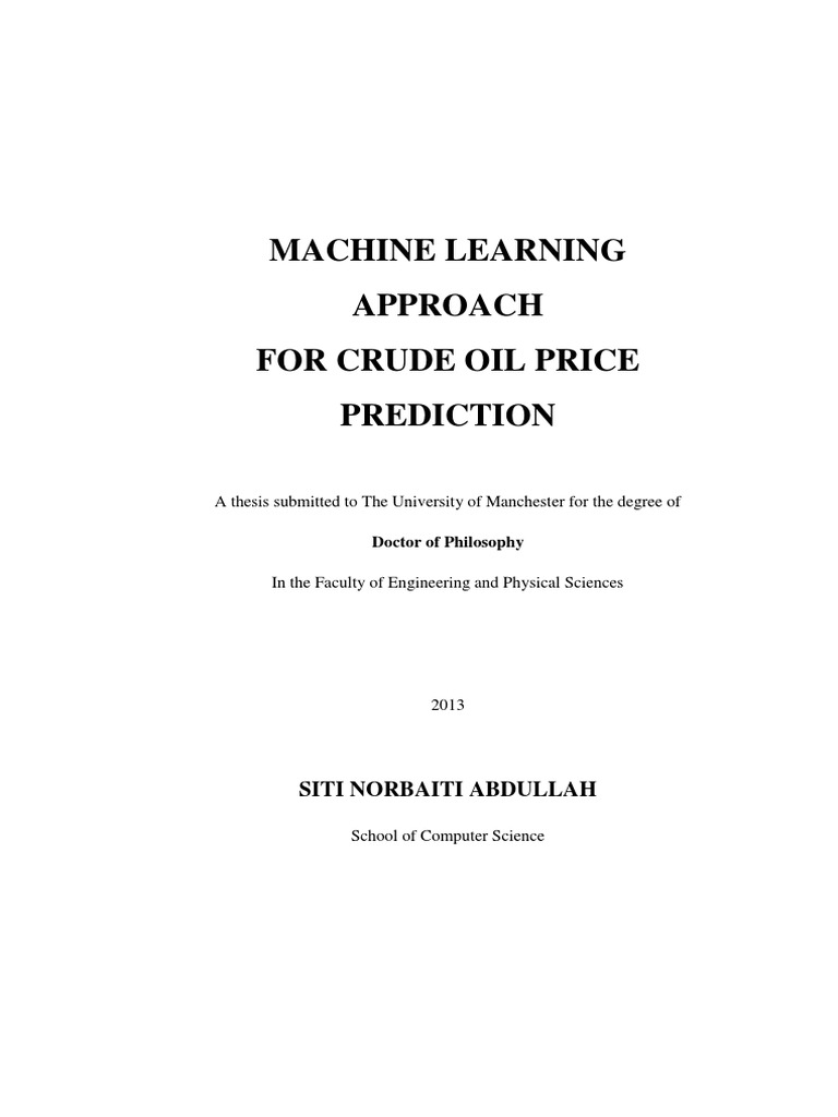ML Approach For Crude Oil Price Prediction PDF | PDF | West Texas ...
