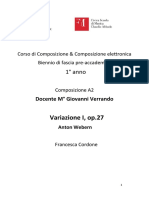 Analisi Webern, Variazione 1 - Cordone Francesca