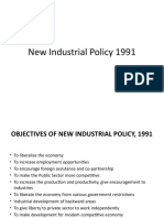 New Industrial Policy 1991 .Shruti