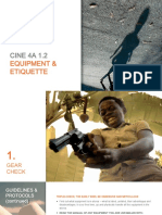 CINE4A 1.2. Lecture - Equipment Review & Shooting Etiquette