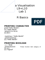 Data Visualisation L9+L10 Lab 1 R Basics: Printing Character