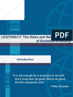 LEGITIMACY: The Roles and Responsibilities of Business in Society