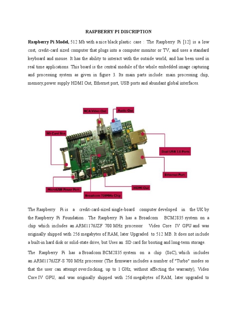 Overview of Raspberry Pi Features | PDF | Raspberry Pi | Usb