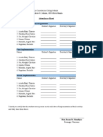 Signing of Memorandum of Agreement: Attendance Sheet