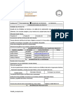 Planilla de Inscripción de Proyecto PNFE 2019