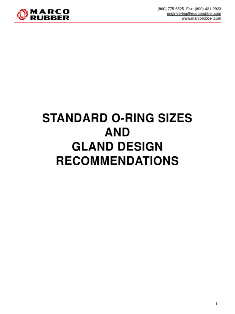 O-Ring Gland Design Guidelines | PDF | Industrial Processes | Applied ...