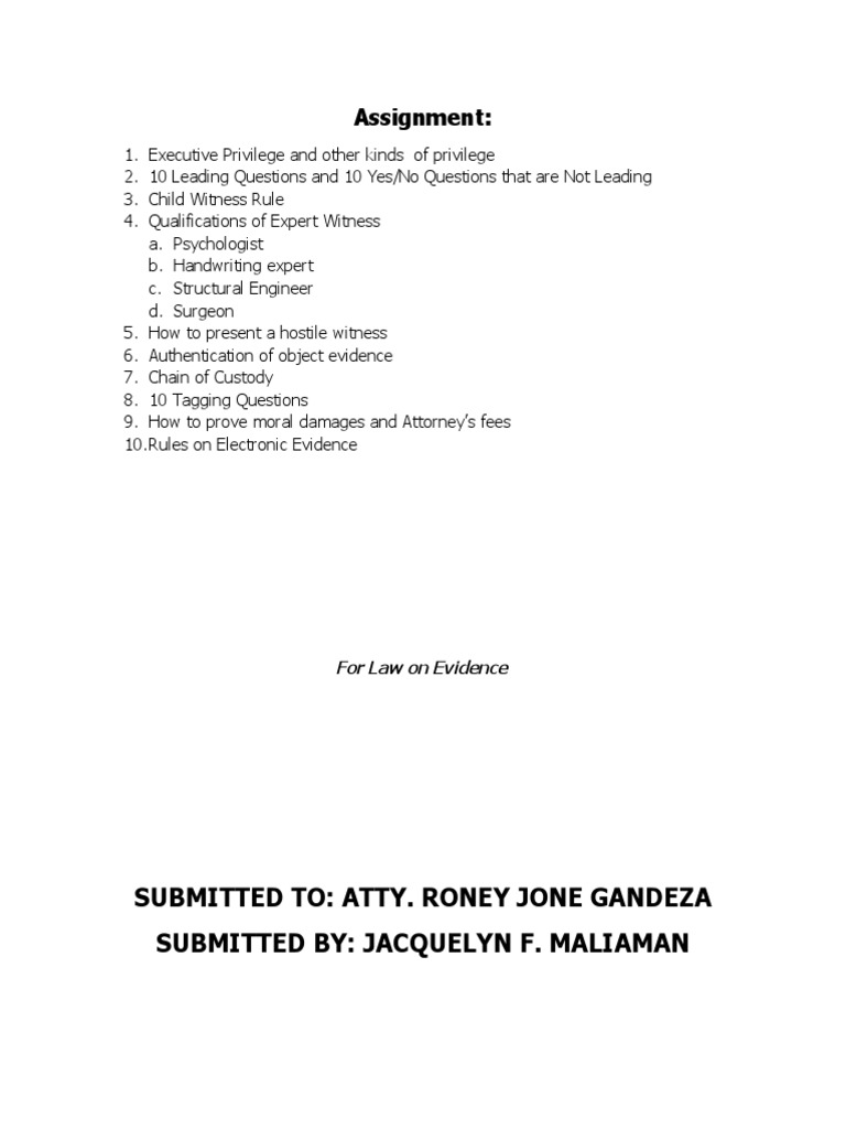 Leading Misleading Questions | PDF