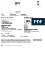 10 Mar 1996 Male Obc-Ncl: Communication Address GATE Exam Details