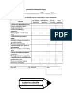 Autoevalución Participación en Clases