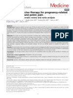 Medicine: Effects of Exercise Therapy For Pregnancy-Related Low Back Pain and Pelvic Pain
