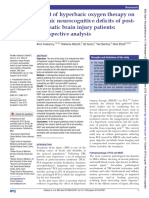 Effect of Hyperbaric Oxygen Therapy On Chronic Neurocognitive Deficits of Post-Traumatic Brain Injury Patients: Retrospective Analysis