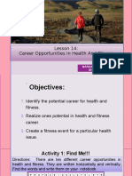 Peh 11 Lesson 14 Career Opportunities in Health and Fitness