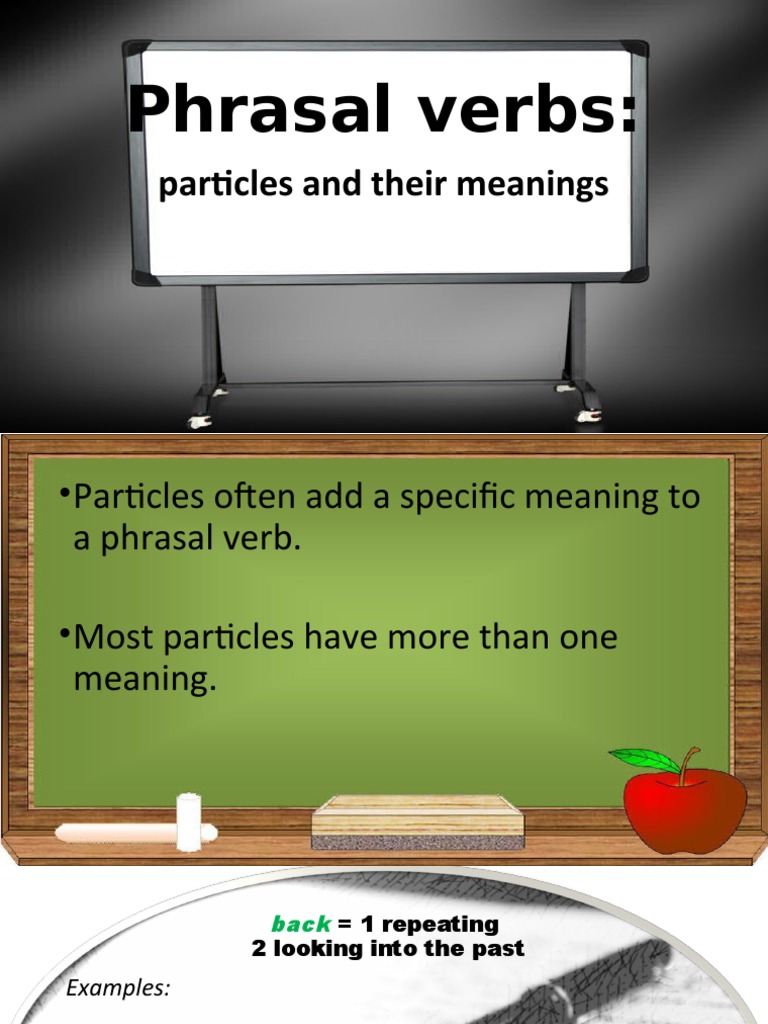 Phrasal Verbs and Particle Meanings | PDF