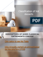 Classification of Hot Desserts