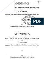 Mnemonics For Medical and Dental Students PDF