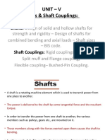 Unit - V Shafts & Shaft Couplings