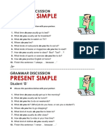 Present Simple, Grammar Discussion PDF