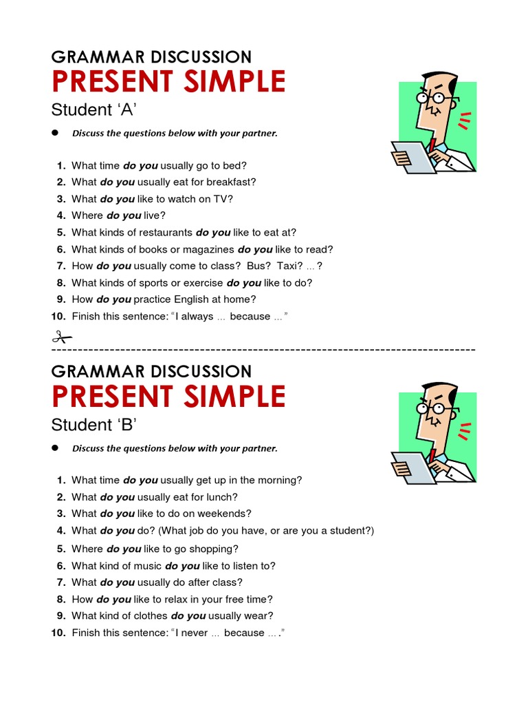 Present Simple, Grammar Discussion PDF | PDF