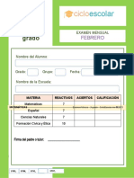 03 Examen Febrero Tercer Grado 2019-2020