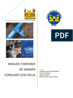 Analisis Tarifario de Semapa Consumo D/M Agua: Datos