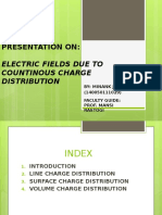 Electric Fields Due To Countinous Charge Distribution
