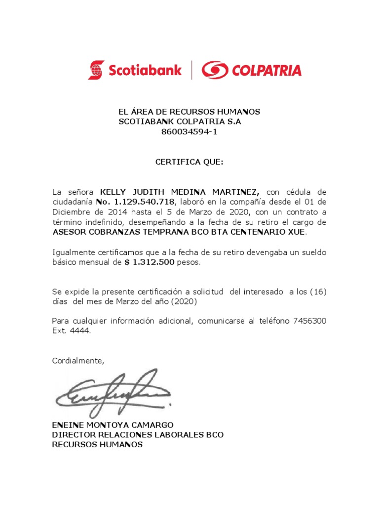Certificado Cc 1129540718
