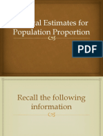 Interval Estimates For Population Proportion