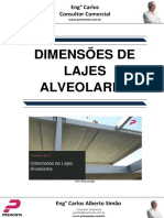 Dimensões de Lajes Alveolares PDF