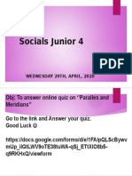 Socials Junior 4 WED 29th April