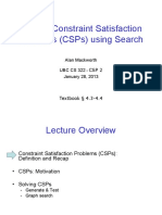Solving Constraint Satisfaction Problems (CSPS) Using Search