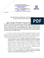 Caracterul Opțional În Școli Al Orelor de Educație Pentru Viață