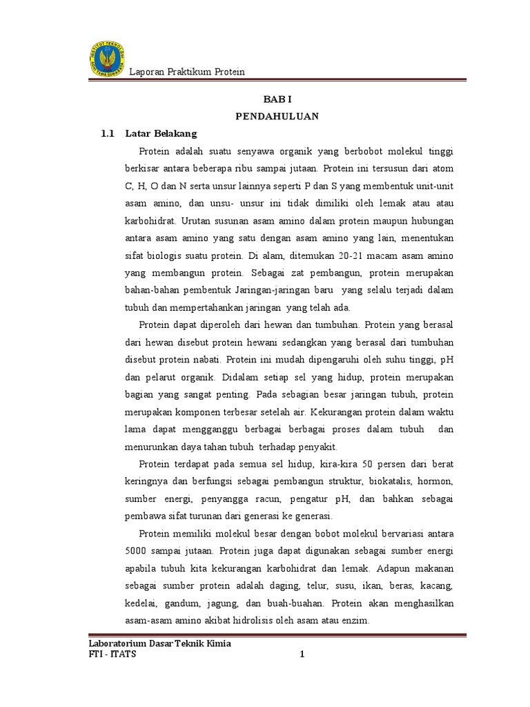 Bab I Pendahuluan 1.1 Latar Belakang: Laboratorium Dasar Teknik Kimia ...