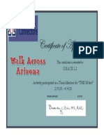 Grace Walk Across Az Certificate