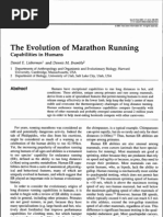Evolution of Marathon Running