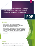 Memperlakukan Klien Sebagai Peserta Didik Dan Kebutuhan Pendidikan