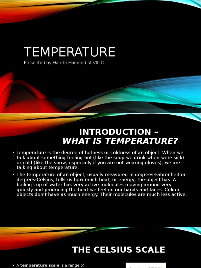 Understanding Temperature and Thermometers | PDF | Celsius | Temperature