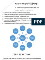 Importance of Micro Teaching