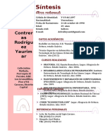 Sintesis Curricular Yaurimar - 25-03-2015