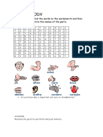 Word Search Body Parts