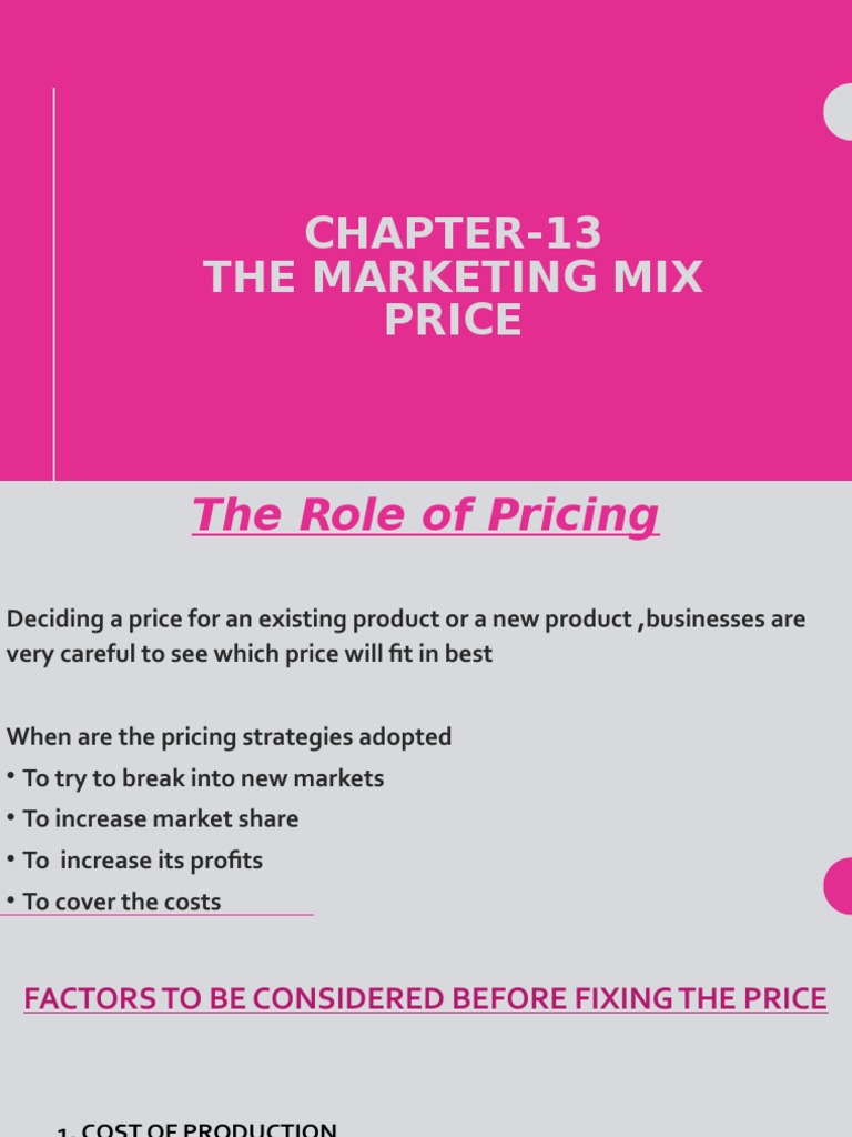 Understanding Pricing Strategies in Marketing | PDF | Demand | Pricing