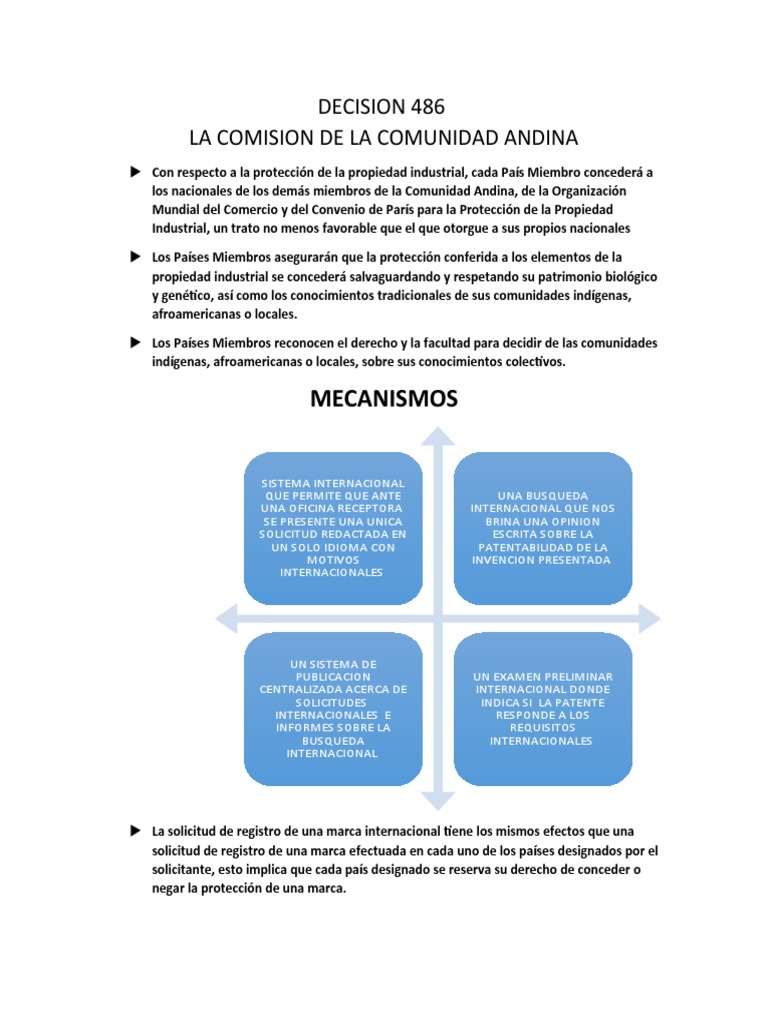 Decision 486 | PDF | Patentar | Información del gobierno