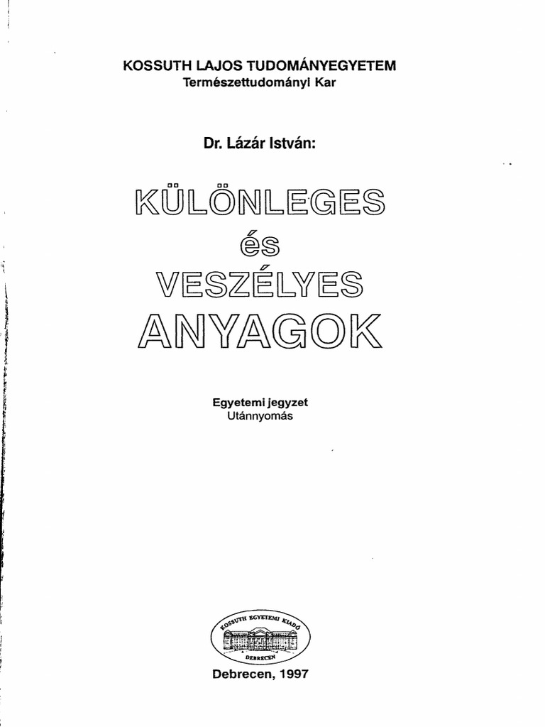 Dr. Lazar Istvan - Kulonleges Es Veszelyes Anyagok PDF