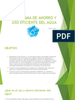 Presentación de Programa de Ahorro y Uso Eficiente Del Agua