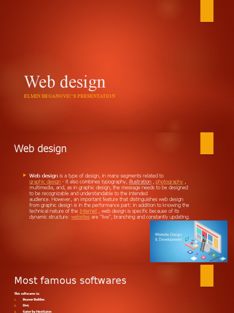 Web Design: Elmin Beganovic'S Presentation | PDF | Web Design | Adobe ...