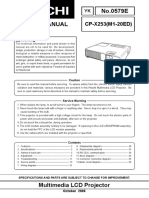 No.0579E Service Manual: CP-X253 (M1-20ED)